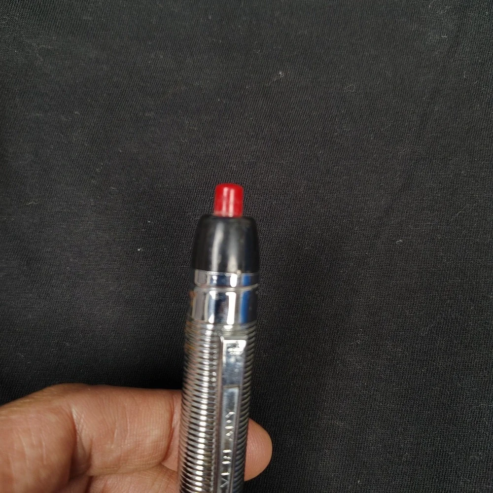 VINTAGE Eveready Pen light Clip Flashlight Chrome AA Battery Mechanic Tested